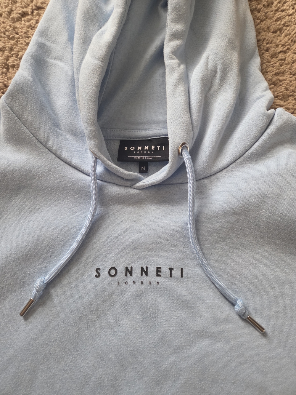 Sonneti Light Blue Hoodie - Classic Logo Sweatshirt